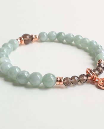 Petite | Jade + Smoky Quartz Crystal Bracelet