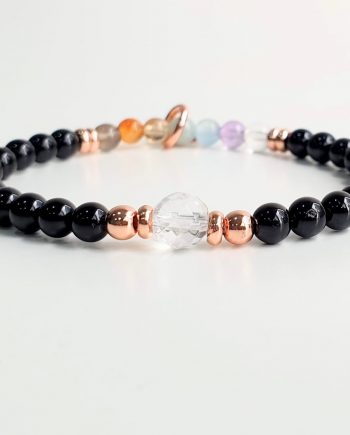 Stackable | 7 Chakra Black Tourmaline Bracelet