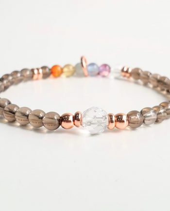 Stackable | 7 Chakra Smoky Quartz Bracelet