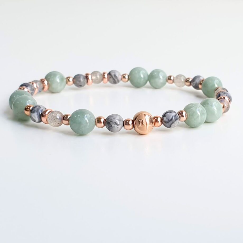 Petite | Jade + Labradorite + Jasper Crystal Bracelet