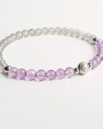 Stackable | Amethyst + Labradorite Crystal Bracelet
