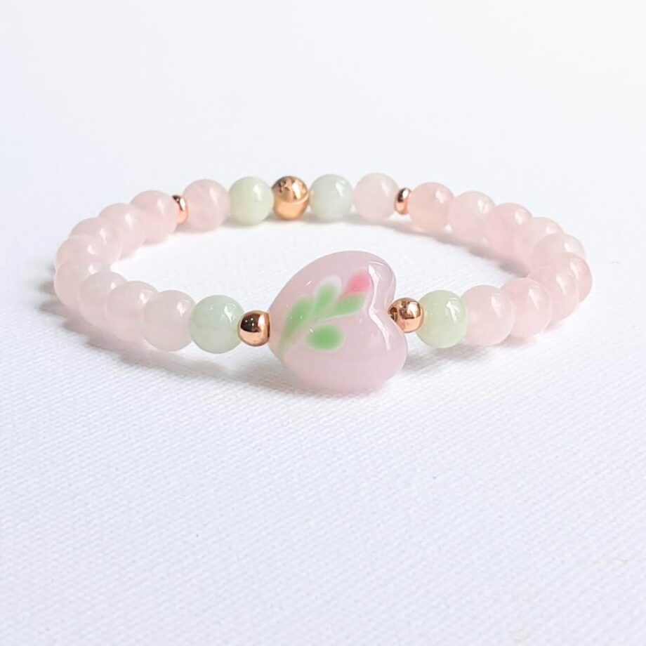 Tonbodama | Petite Rose Quartz + Jade