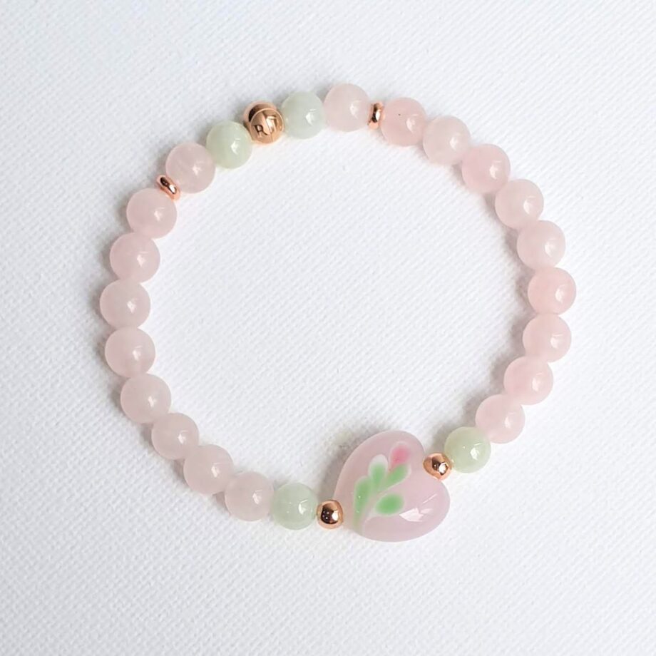 Tonbodama | Petite Rose Quartz + Jade