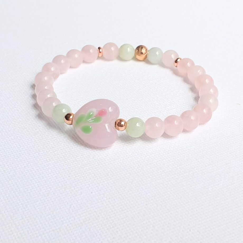Tonbodama | Petite Rose Quartz + Jade