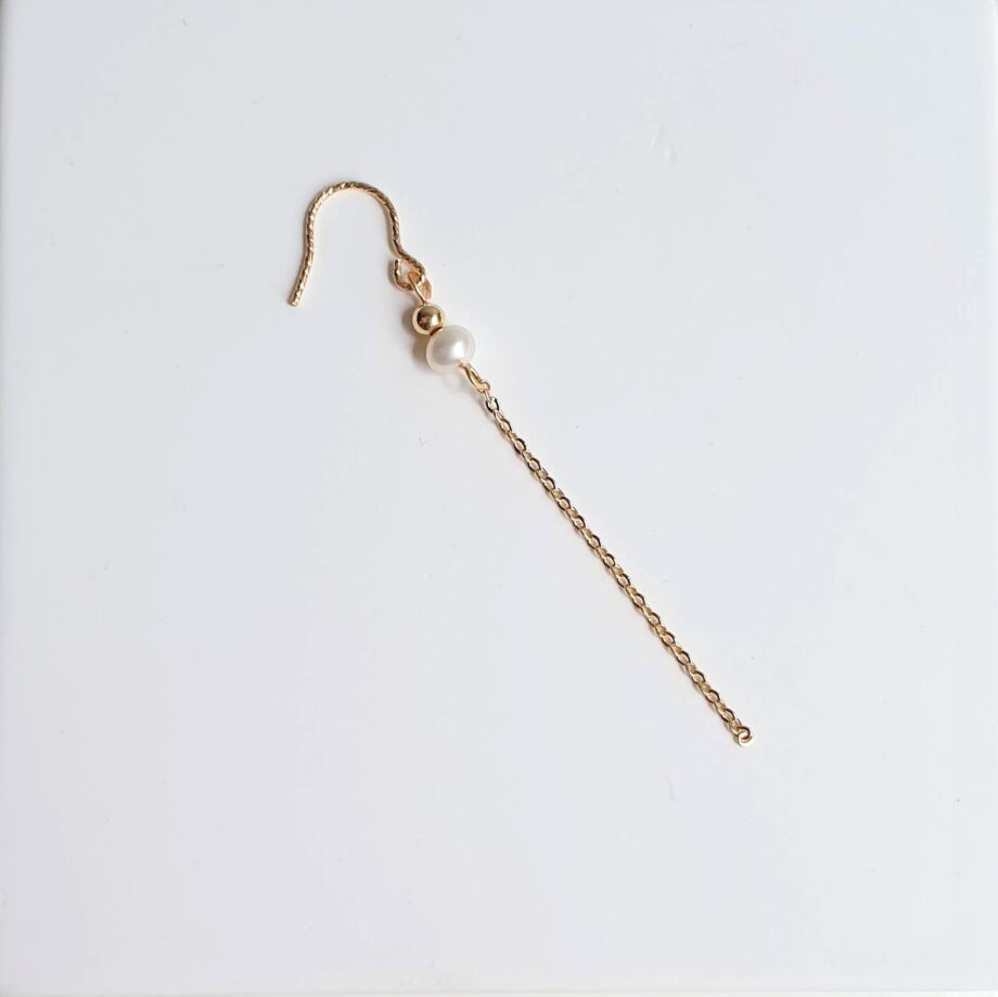Single Earring| Hook Minimalist Pearl Chain