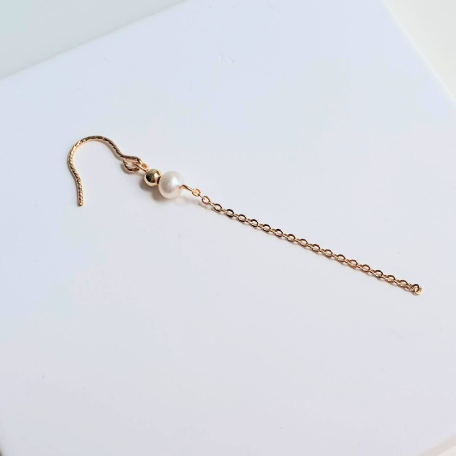 Single Earring| Hook Minimalist Pearl Chain