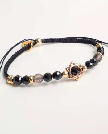 Adjustable Black Spinel + Smoky Quartz(Star)