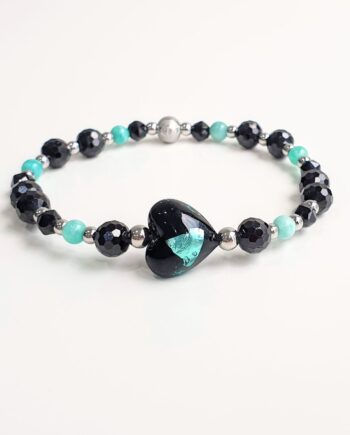 Murano Bead | Petite Spinel +Amazonite Crystal Bracelet