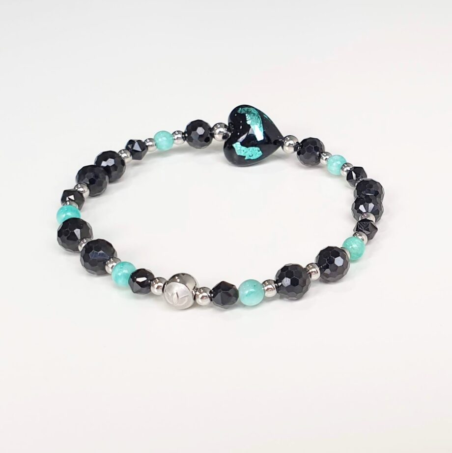 Murano Bead | Petite Spinel +Amazonite Crystal Bracelet