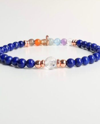 Stackable 7 Chakra -Lapis Lazuli Crystal Bracelet