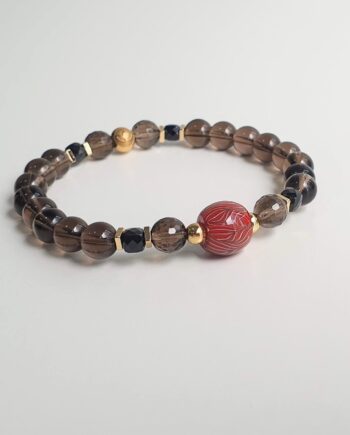 Tonbodama Petite Smoky Quartz + Spinel Crystal Bracelet