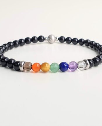 Stackable 7 Chakra - Black Tourmaline (S) Crystal Bracelet