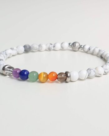 Stackable 7 Chakra - Howlite (S) Crystal Bracelet