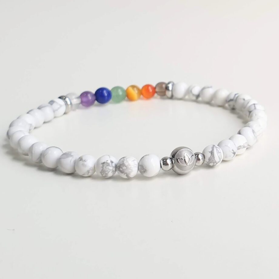 Stackable 7 Chakra - Howlite (S) Crystal Bracelet