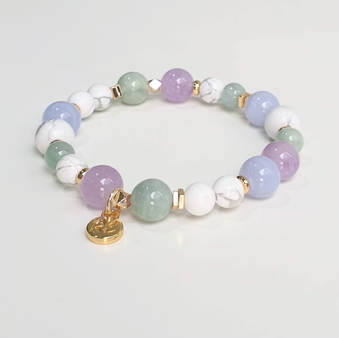 Empower Amethyst + Howlite Multi-gem Crystal Bracelet