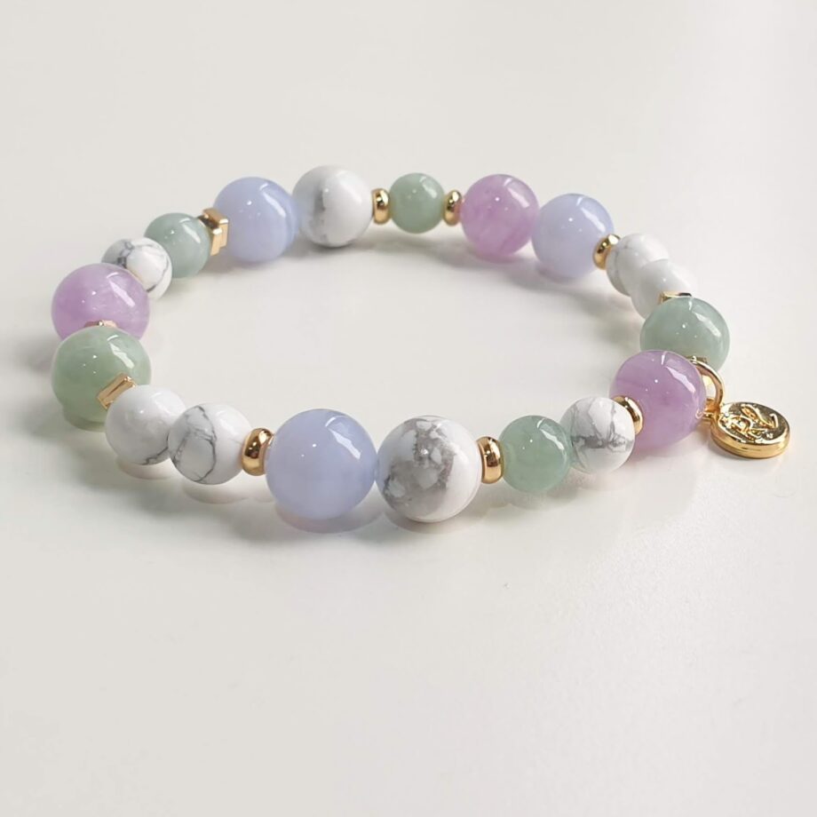 Empower Amethyst + Howlite Multi-gem Crystal Bracelet