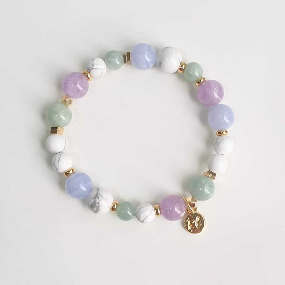 Empower Amethyst + Howlite Multi-gem Crystal Bracelet