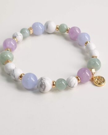 Empower Amethyst + Howlite Multi-gem Crystal Bracelet