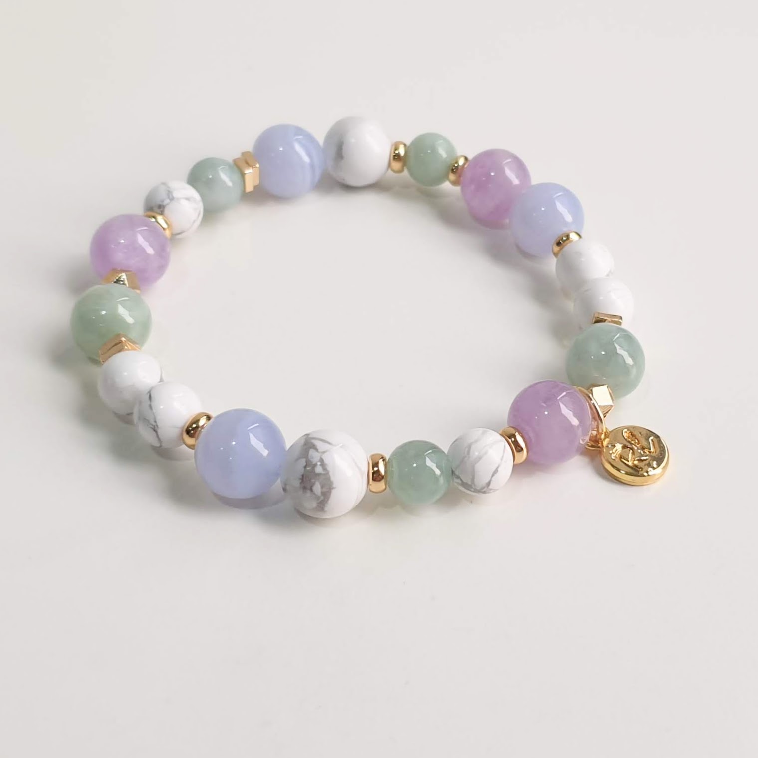 Empower Amethyst + Howlite Multi-gem Crystal Bracelet
