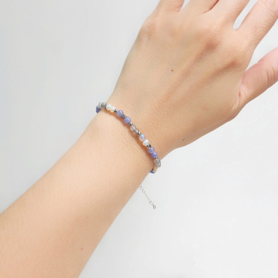 Chain Pearl + Tanzanite + Labradorite Bracelet