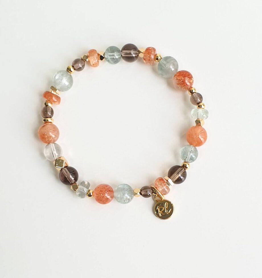 Petite Arusha Sunstone + Smoky Quartz Bracelet