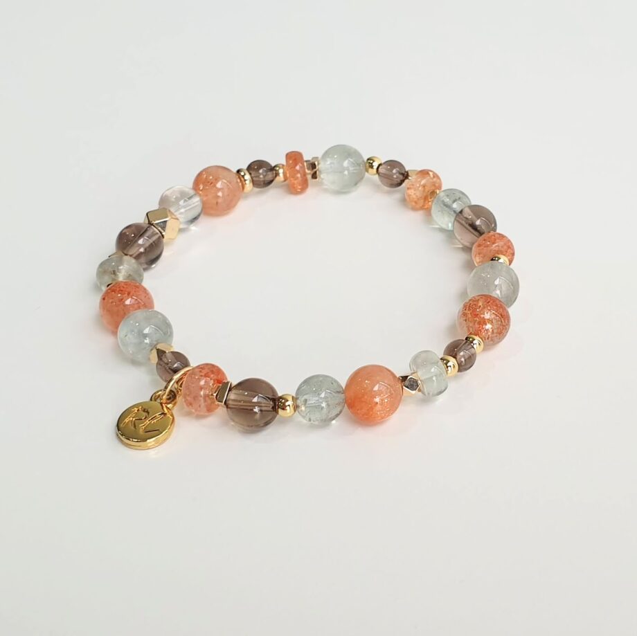 Petite Arusha Sunstone + Smoky Quartz Bracelet