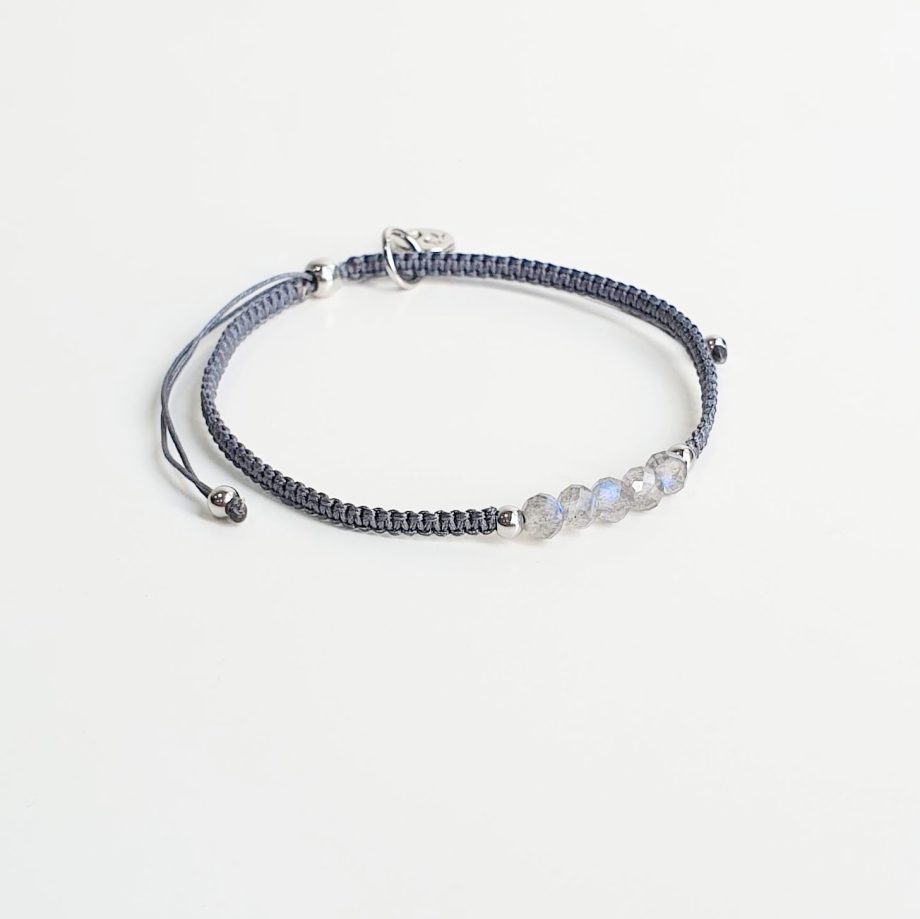 Stackable Adjustable Labradorite Bracele